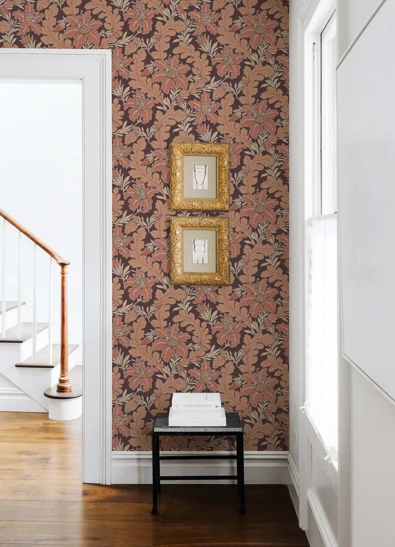 Butterfield Floral Wallpaper - Burgundy — Ảnh 3