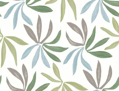 Little Garden Wallpaper - Alpine & Sky & Silver