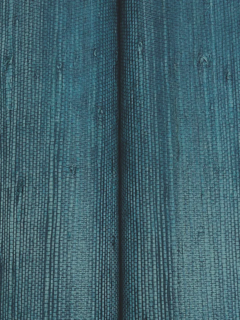 Ronald Redding Horizontal Jute Wallpaper - Bijou Blue — Ảnh 3