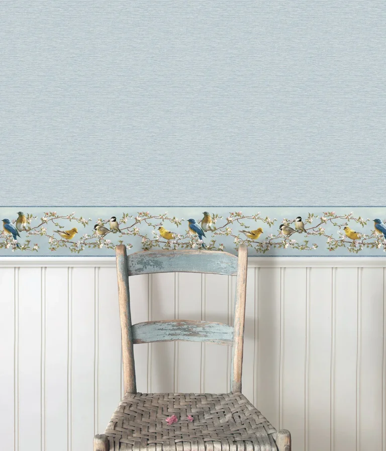 Chesapeake Gump Faux Grasscloth Wallpaper - Light Blue — Ảnh 3