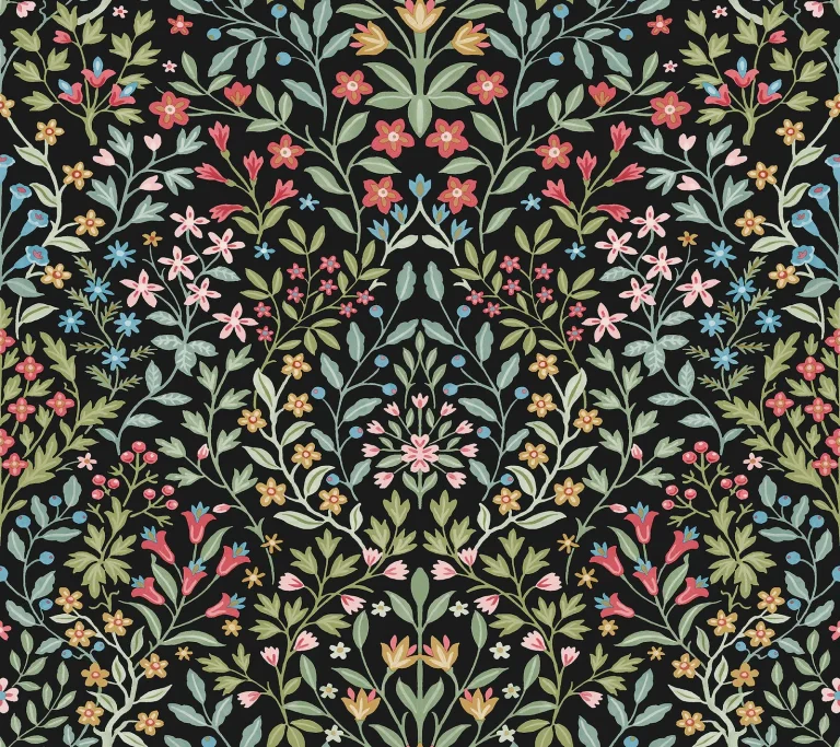 Magnolia Home Garden Terrace Wallpaper - Black/Multi — Ảnh 2