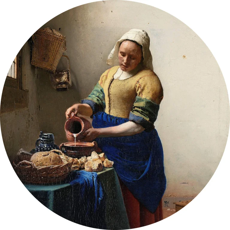 The Milk Maid - Wall Mural 5504 - Round - 144cm diameter — Ảnh 2