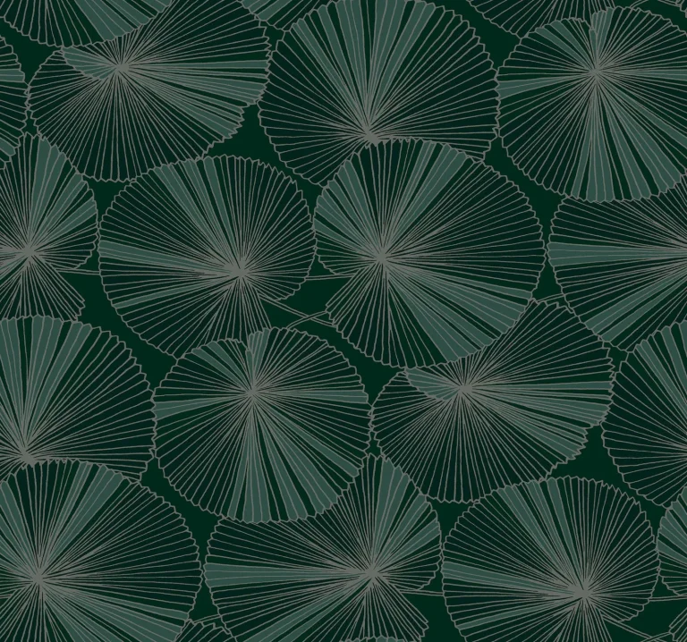 Candice Olson Layered Lily Pads Wallpaper - Deep Green — Image 3