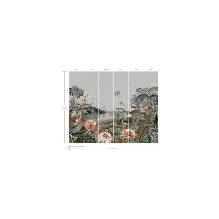 Floating Gardens Wall Mural - Grey — Ảnh 2