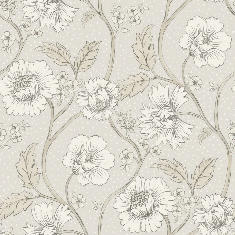 Chesapeake Hazel Floral Trail Wallpaper - Grey — Image 5