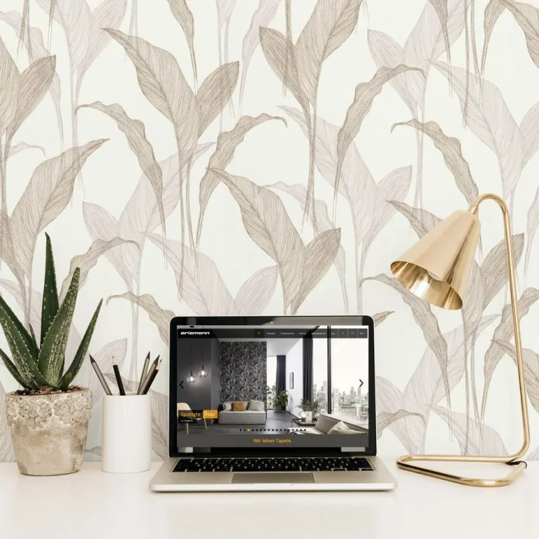 Elle Decoration 2 - 10207-02 Plant - White & Gold — Ảnh 3