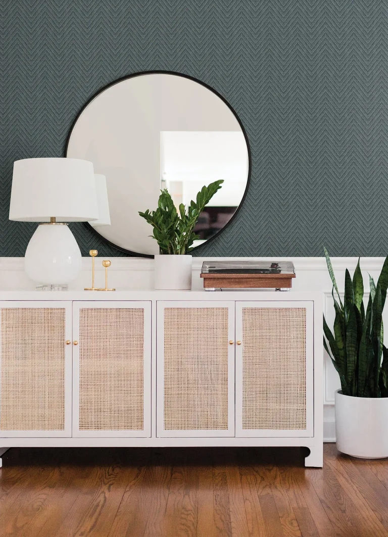 Glynn Chevron Wallpaper - Teal