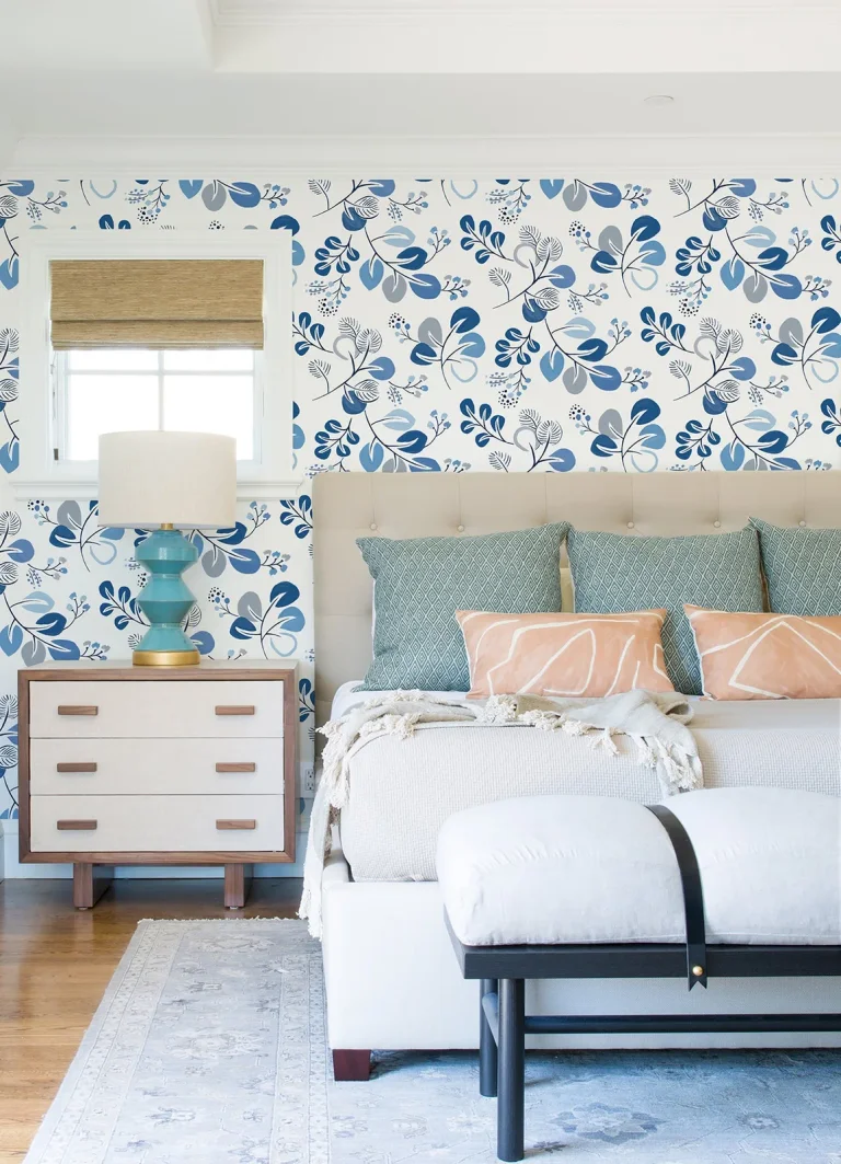 Jonah Leaf Trail Wallpaper - Blue — Image 4