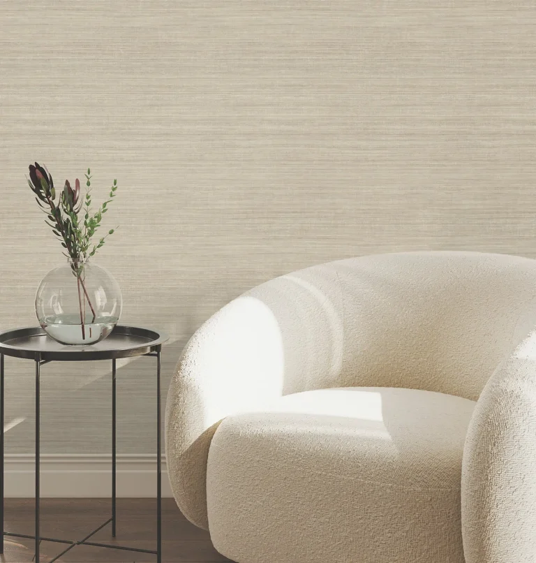 Silk Essence Faux Fabric Wallpaper - Khaki — Ảnh 7