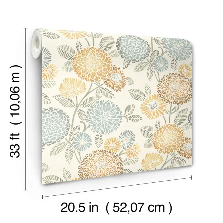 Chesapeake Zalipie Floral Trail Wallpaper - Apricot — Ảnh 3