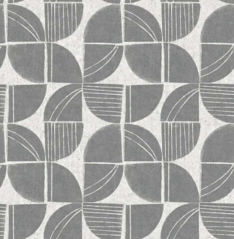 Baxter Semicircle Mosaic Wallpaper - Charcoal — Ảnh 4
