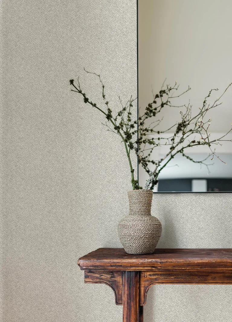 Chesapeake Woven Basket Wallpaper - Light Grey — Ảnh 3