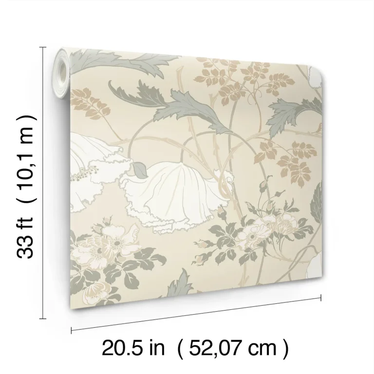 Magnolia Home Gwendolyn Wallpaper - Ivory/Gray — Ảnh 4