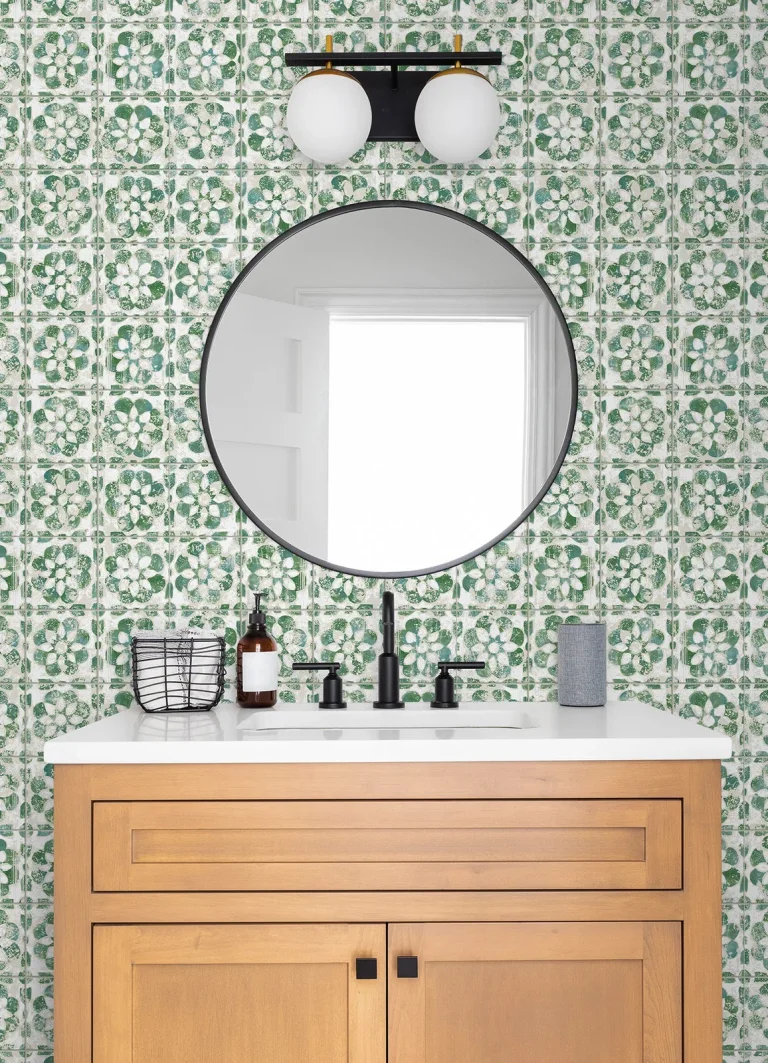 Izeda Floral Tile Wallpaper - Green — Ảnh 3