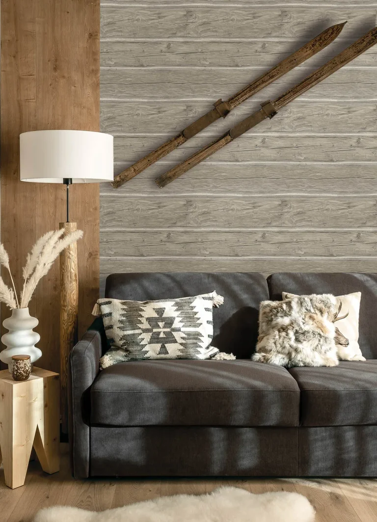 Chesapeake Lodgepole Wallpaper - Grey — Image 5