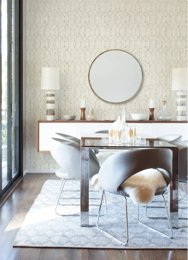 Ziva Trellis Wallpaper - Cream — Ảnh 3
