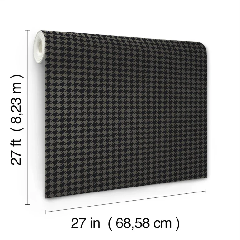 Ronald Redding Watson Houndstooth Wallpaper - Black — Ảnh 2