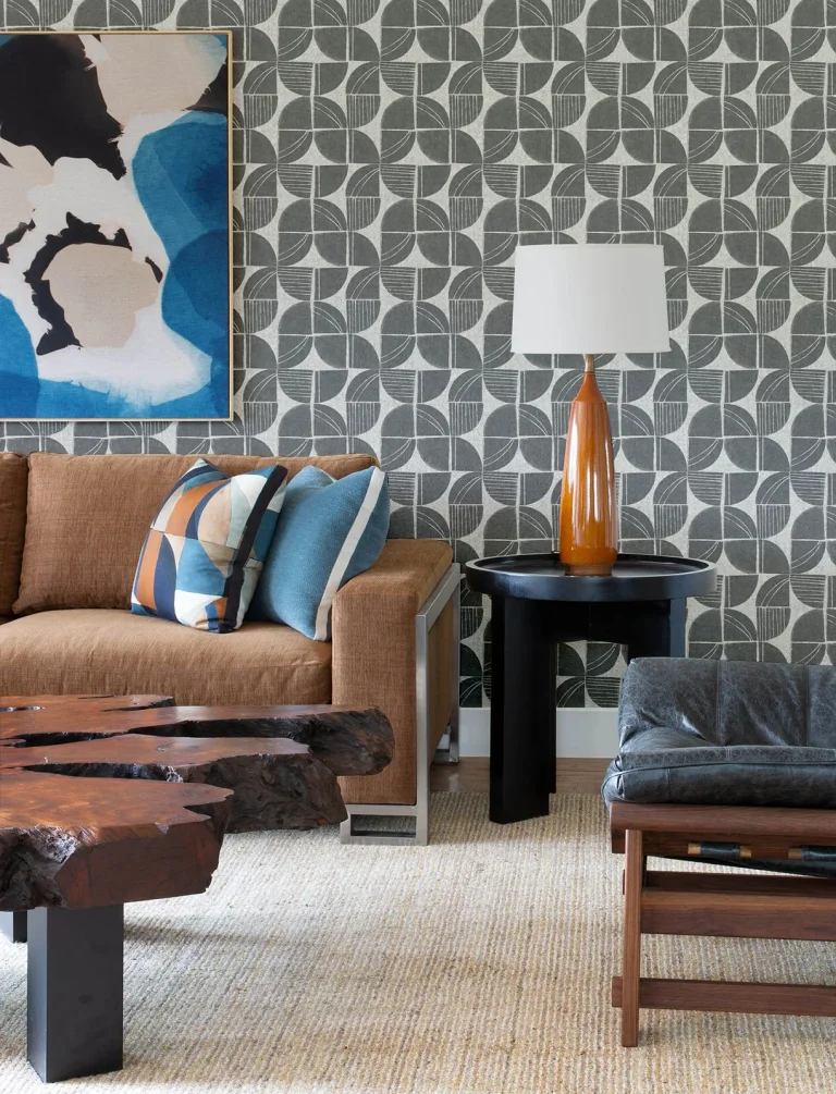Baxter Semicircle Mosaic Wallpaper - Charcoal — Ảnh 5