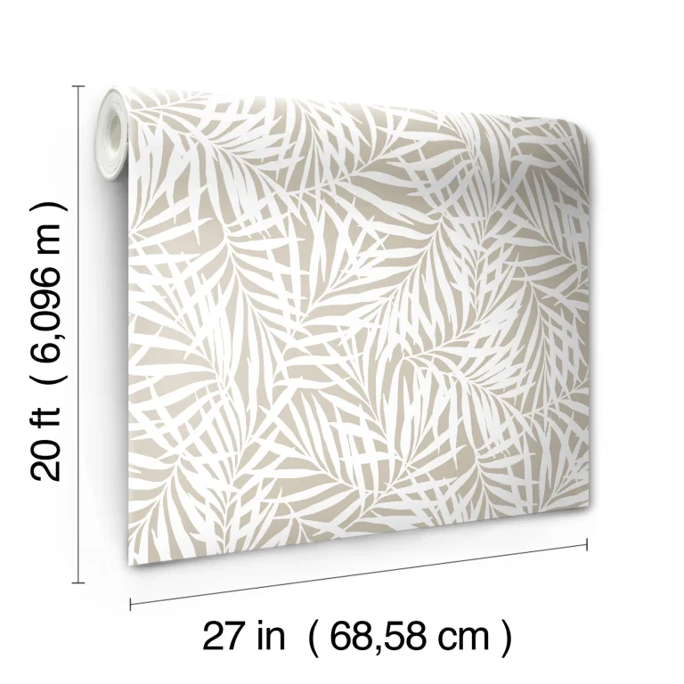 Oahu Fronds Peel and Stick Wallpaper - Linen — Ảnh 4