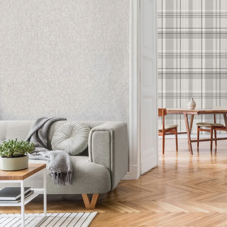 Theo Chevron Wallpaper - Light Grey — Ảnh 2