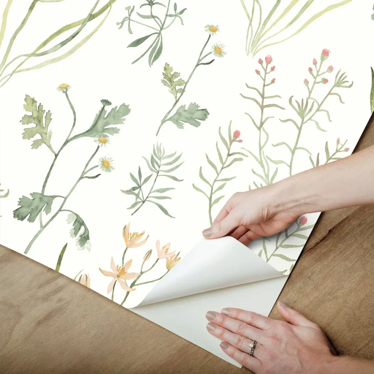Alpine Botanical Peel and Stick Wallpaper - Peach — Ảnh 4