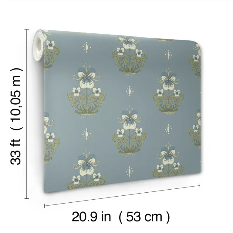 Gullvie Pansies Wallpaper - Light Blue — Ảnh 5