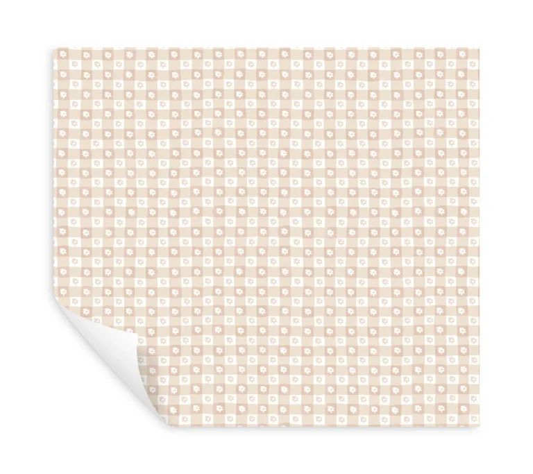 Rifle Paper Co. Daisy Gingham Floral Check Peel and Stick Wallpaper - Blush — Ảnh 6