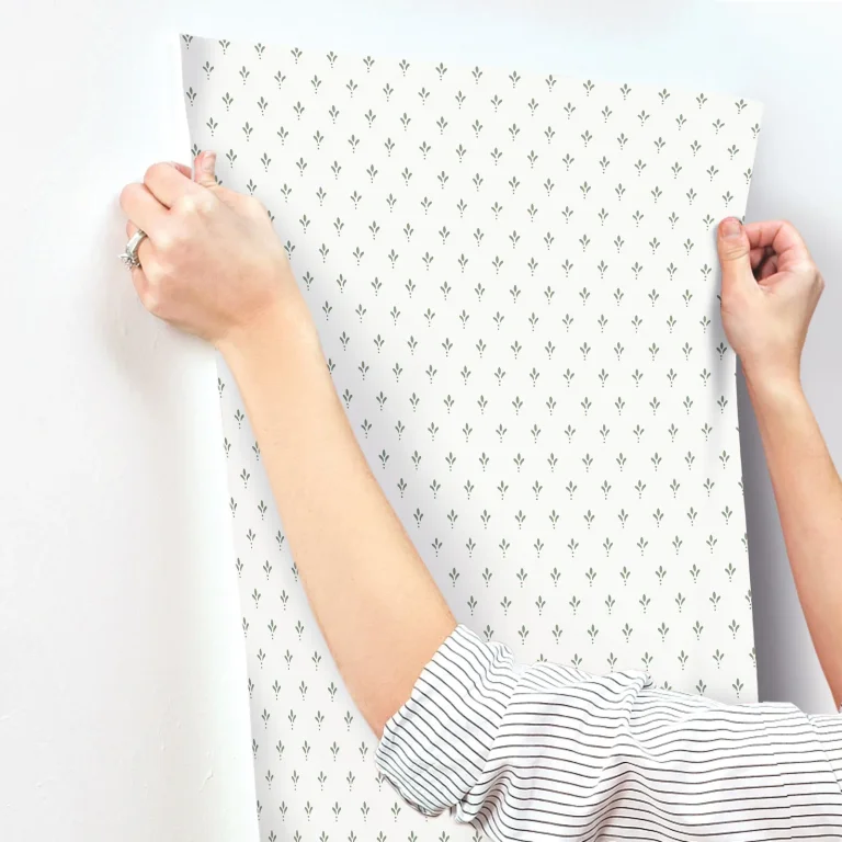 Magnolia Home Charm Wallpaper - Green On White — Ảnh 5