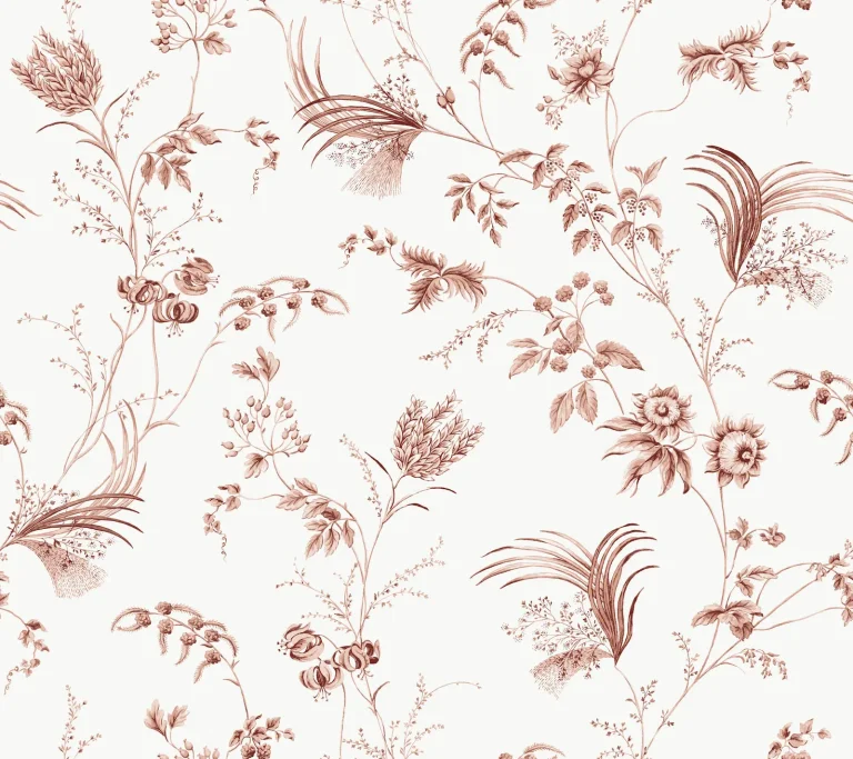 Ronald Redding Floral Lace Wallpaper - Brick — Ảnh 4