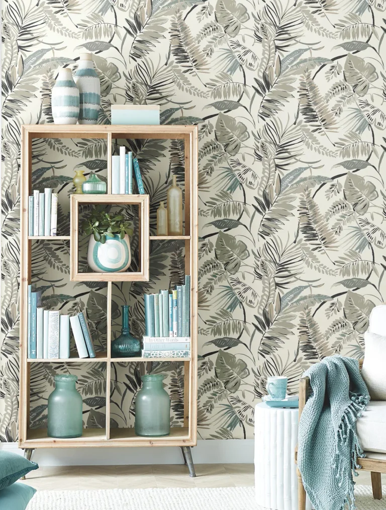 Tropical Toss Wallpaper - White/Neutrals — Ảnh 2