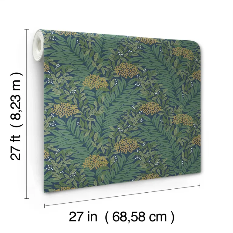Rifle Paper Co. Highgrove Wallpaper - Navy — Ảnh 7