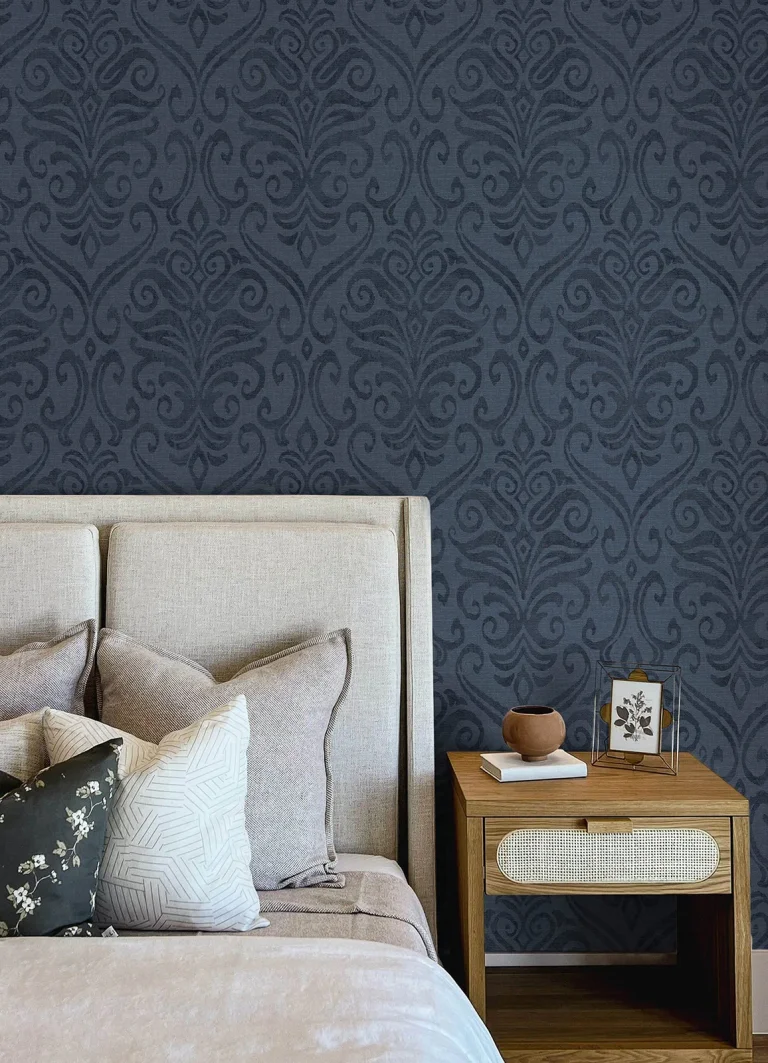 Chesapeake Adavu Damask Wallpaper - Blue — Ảnh 5