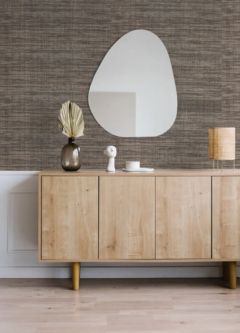 Cheng Woven Grasscloth Wallpaper - Grey — Ảnh 4