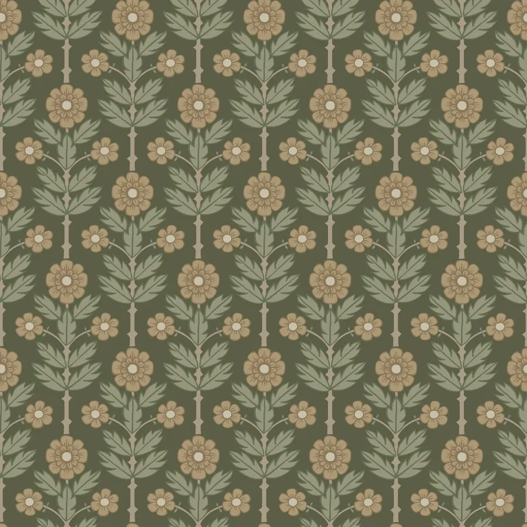 Aya Floral Wallpaper - Green — Ảnh 2