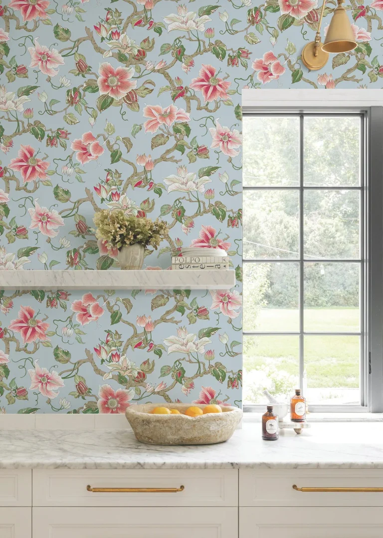 Ronald Redding Marguerite Vine Wallpaper - Blue — Ảnh 6