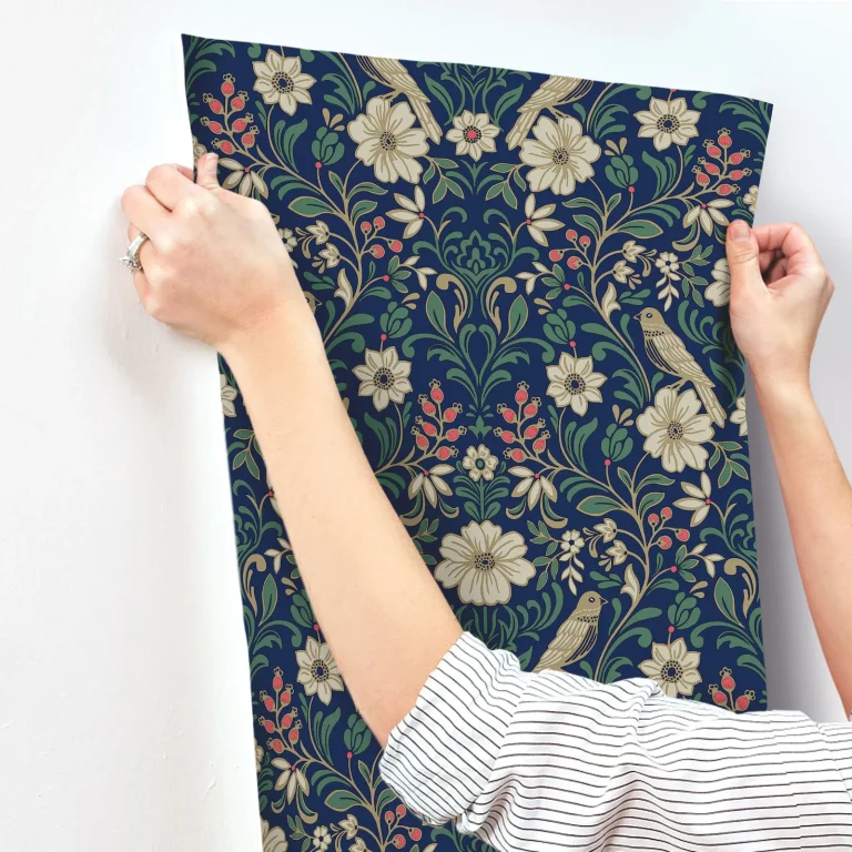 Magnolia Home Colette Wallpaper - Navy — Ảnh 4