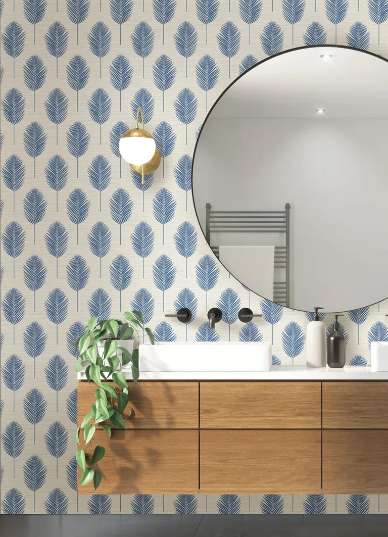 Bali Fern Wallpaper - Blue — Ảnh 2