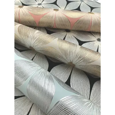 Candice Olson Everlasting Wallpaper - Soft Coral/Gold