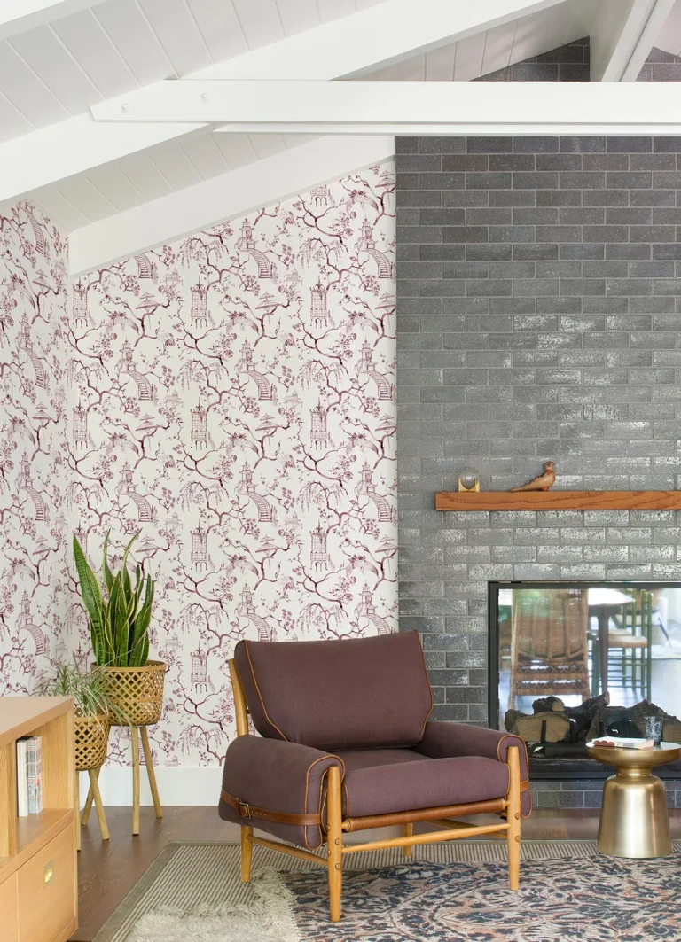 Serena Chinoiserie Wallpaper - Plum — Ảnh 2
