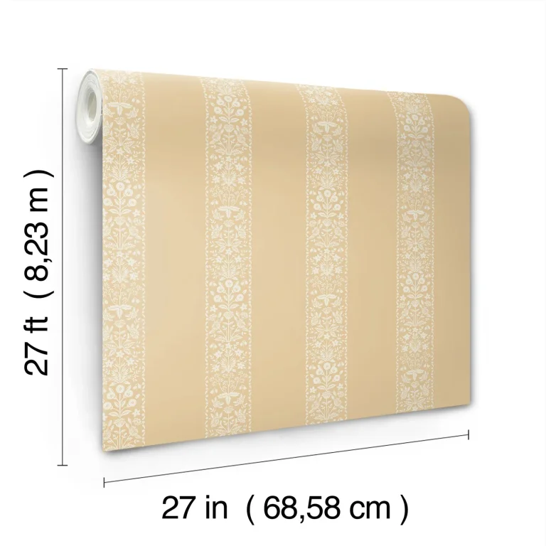 Rifle Paper Co. Estee Stripe Wallpaper - Gold — Image 4