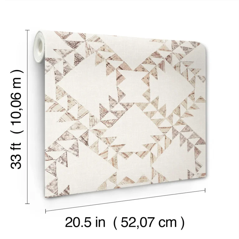 Chesapeake Scrap Quilt Wallpaper - Brown — Ảnh 7