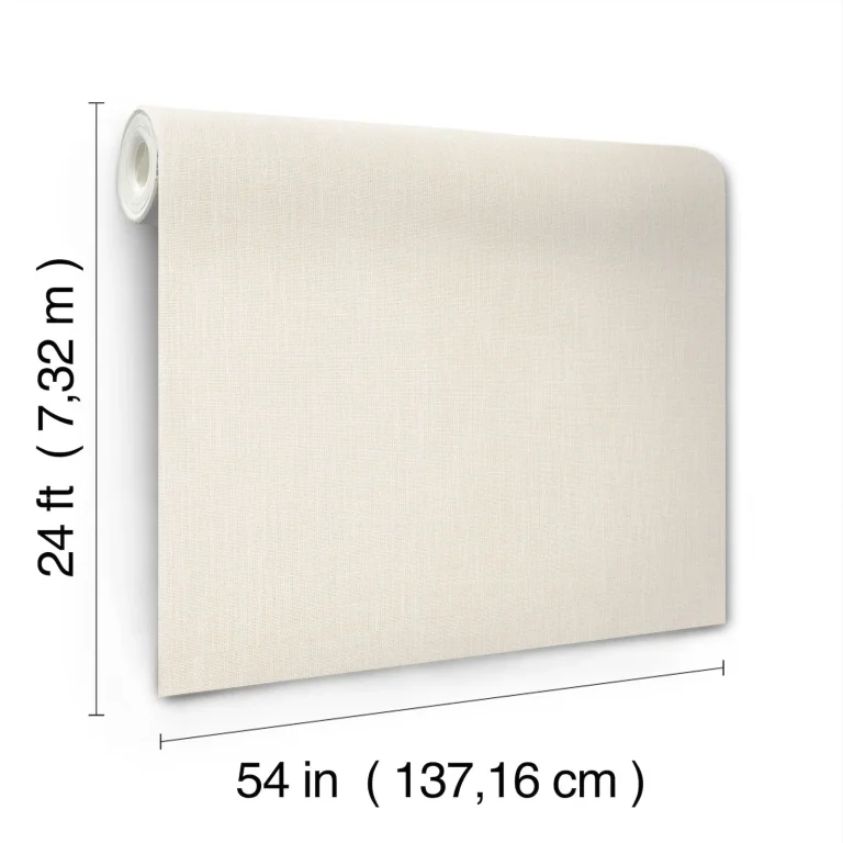 Ronald Redding Classic Linen Wallpaper - White — Ảnh 5