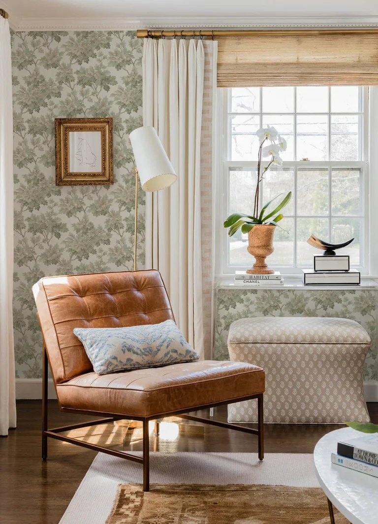 Oakcliff Leaf Trail Wallpaper - Sage — Ảnh 4