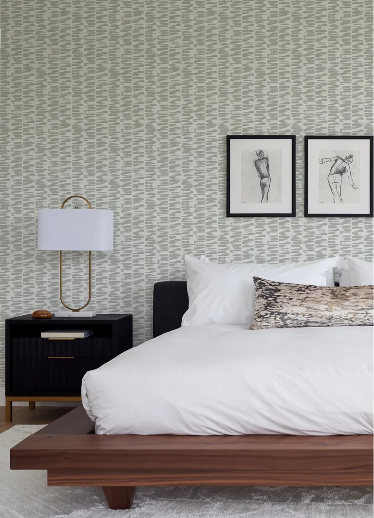 Myrtle Abstract Stripe Wallpaper - Grey — Ảnh 4