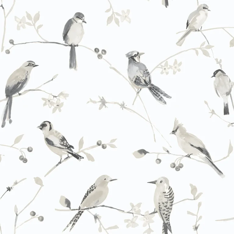 Chesapeake Birdsong Trail Wallpaper - Grey — Ảnh 3