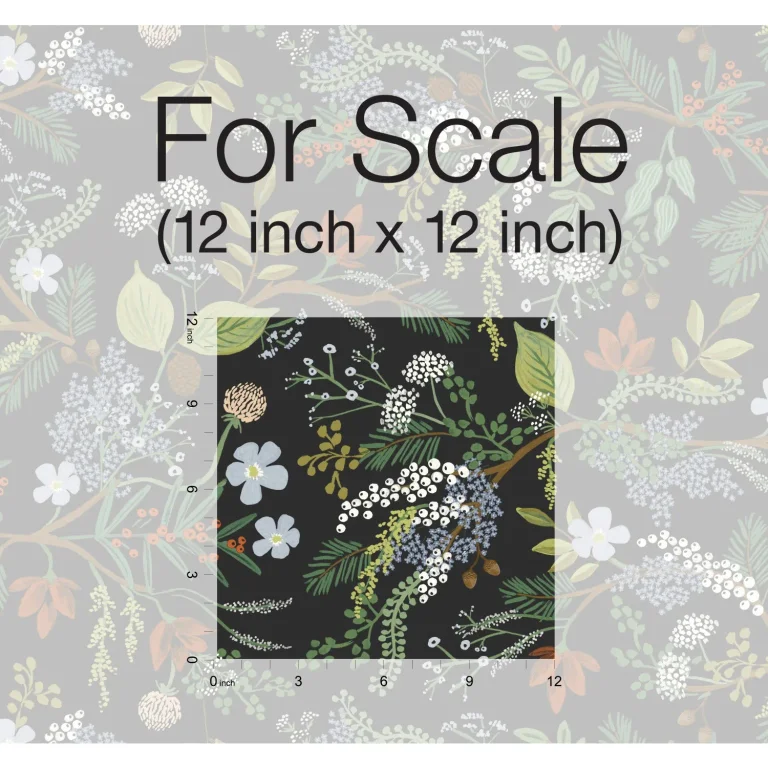 Rifle Paper Co. Juniper Forest Wallpaper - Black — Ảnh 6