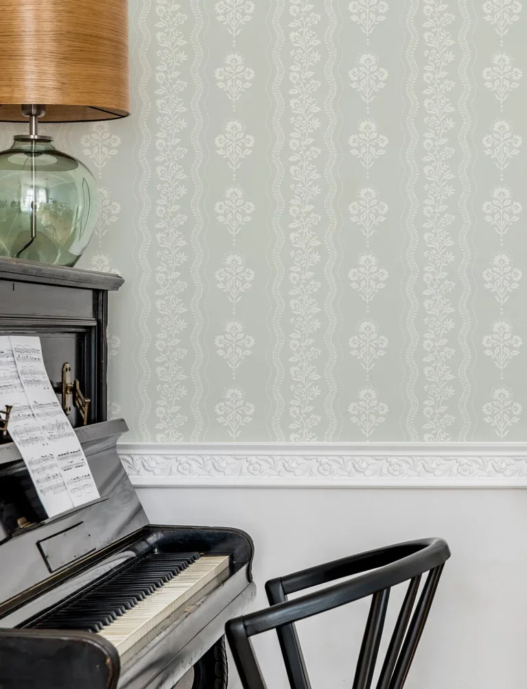 Chesapeake Lenea Floral Stripe Wallpaper - Aqua — Ảnh 4