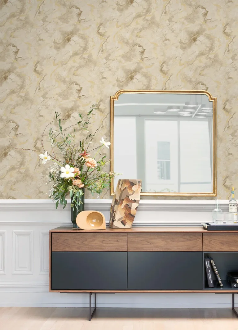 Silenus Marbled Wallpaper - Gold — Ảnh 2