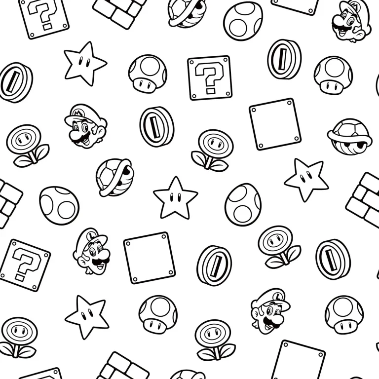 Nintendo Super Mario Power Up Icons Peel and Stick Wallpaper - Black — Ảnh 2
