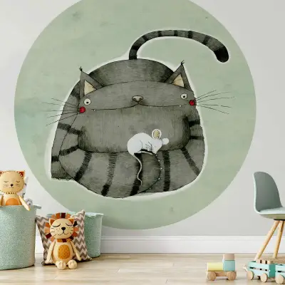 Big Friends - Wall Mural 5564 - Round - 144cm diameter